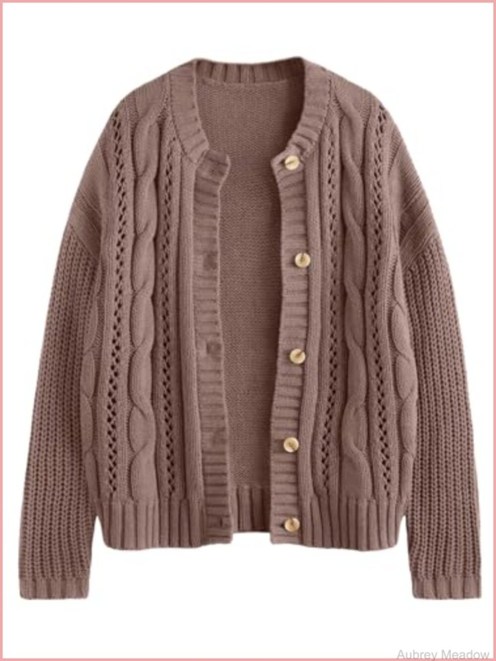 Women's Cable Knit Cardigan Sweater Button Up Chunky Cotton Acrylic Fall Winter